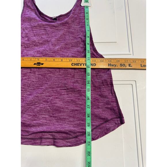 Lululemon Women's M Purple Heather Tank Top Stretch Lightweight Scoop Reflective - Picture 6 of 6